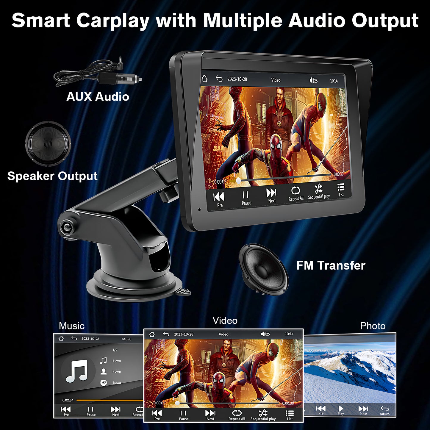 Touchscreen CarPlay & Android Auto, 7 Inch Screen
