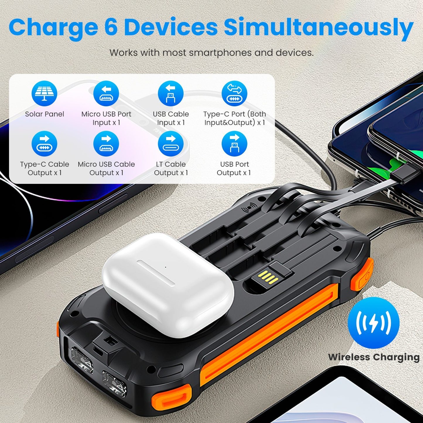 Solar Charging 49.8 Ah Power Bank