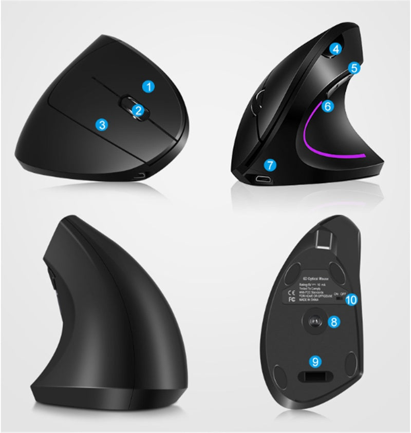 Vertical Rechargeable Computer Mouse