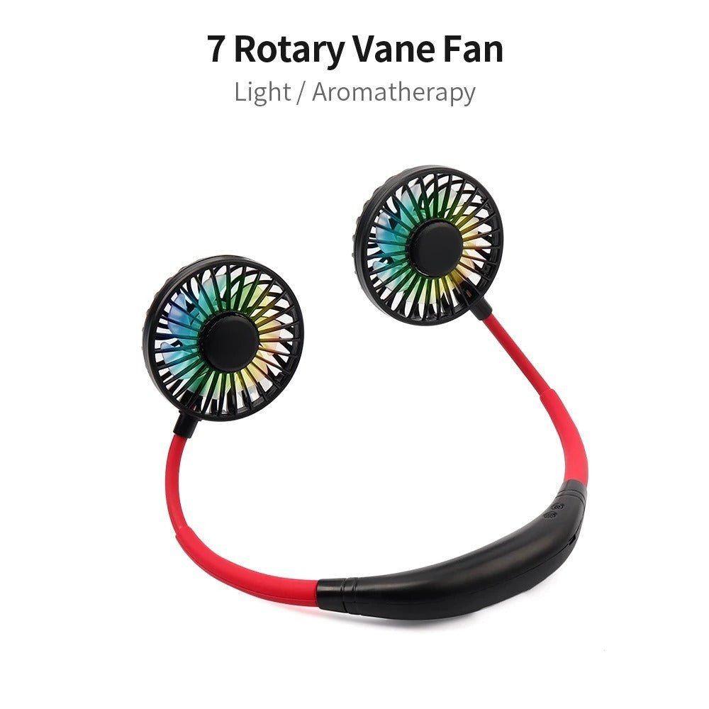 Rechargeable Neckband Fan USB