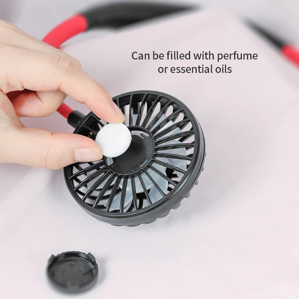 Rechargeable Neckband Fan USB