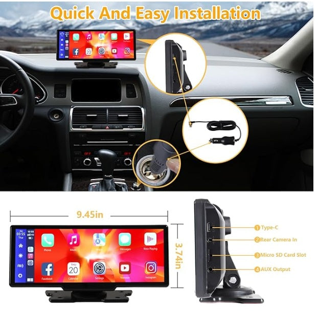 Portable Android & Apple CarPlay Screen