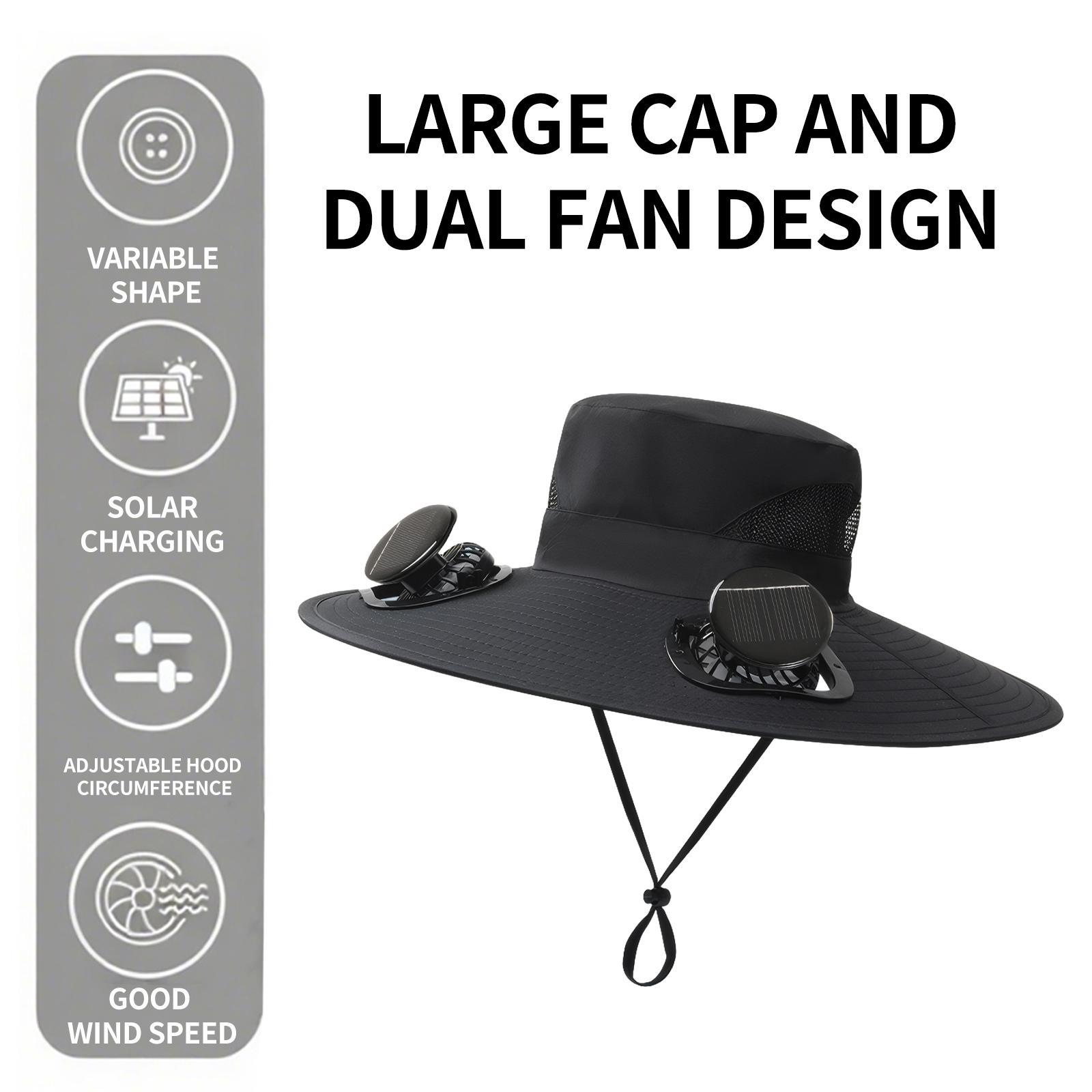 Bucket Hat With Solar Cooling Fan