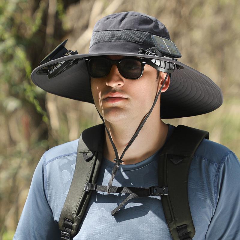 Bucket Hat With Solar Cooling Fan