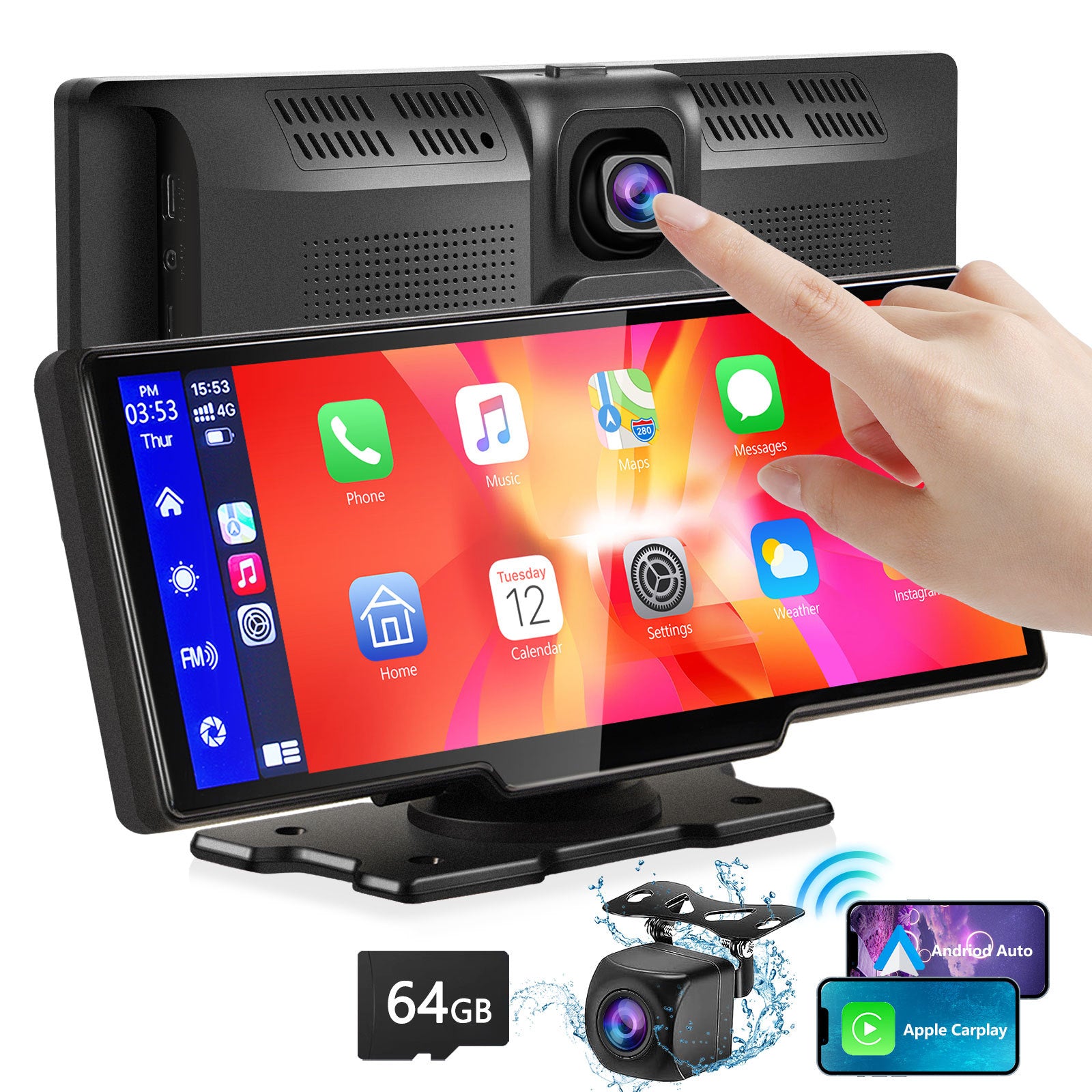Portable Android & Apple CarPlay Screen