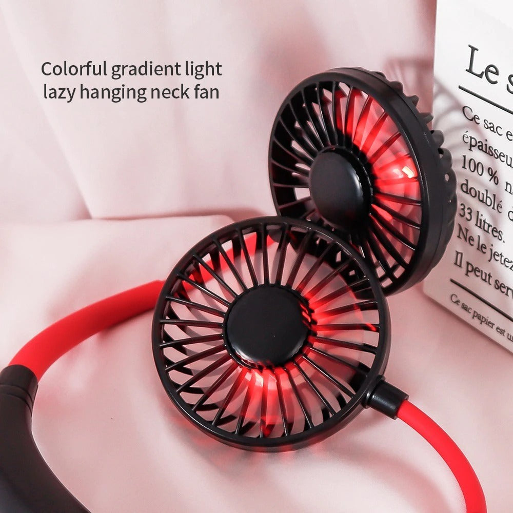 Rechargeable Neckband Fan USB