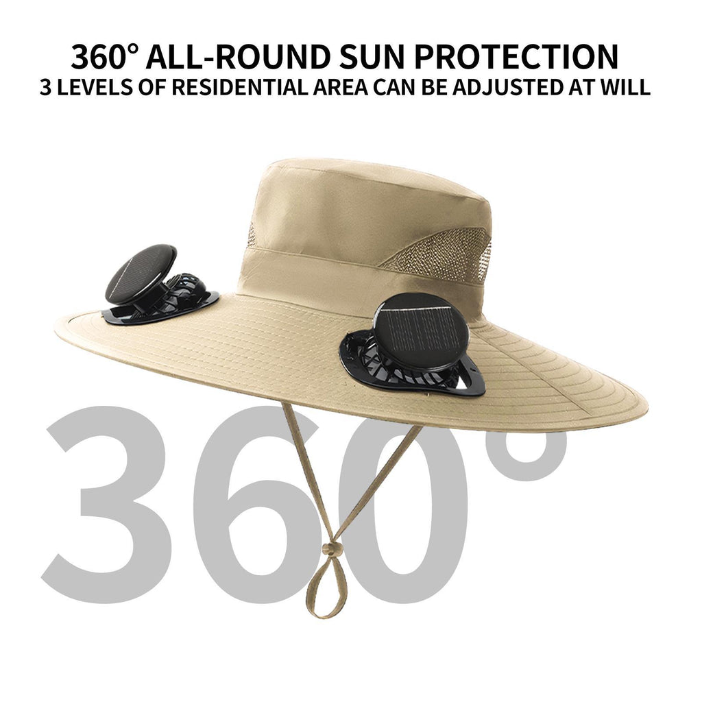 Bucket Hat With Solar Cooling Fan