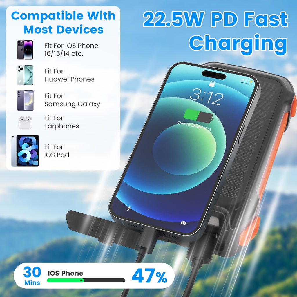 Solar Charging 49.8 Ah Power Bank