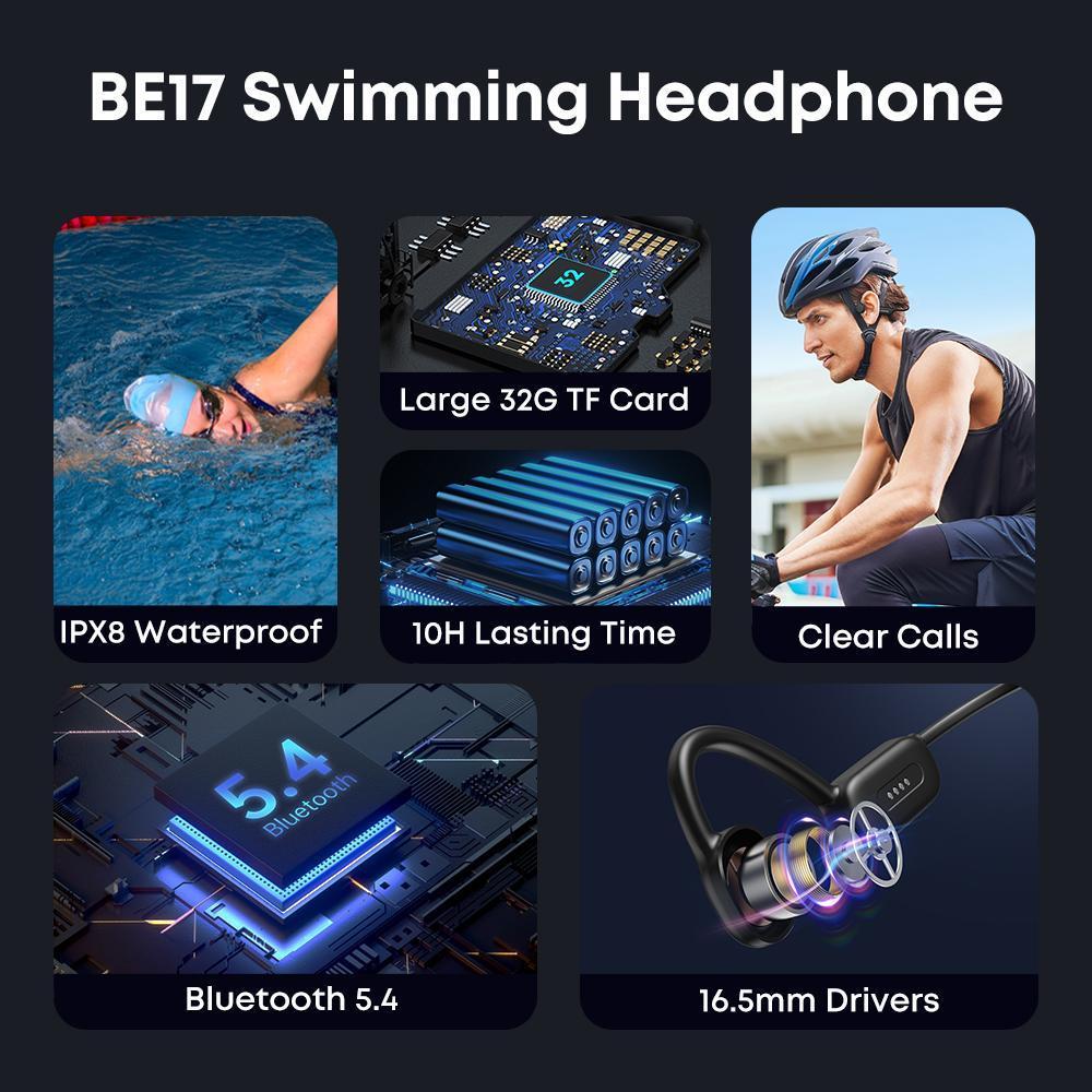 Waterproof Bluetooth Bone Conduction Headphones
