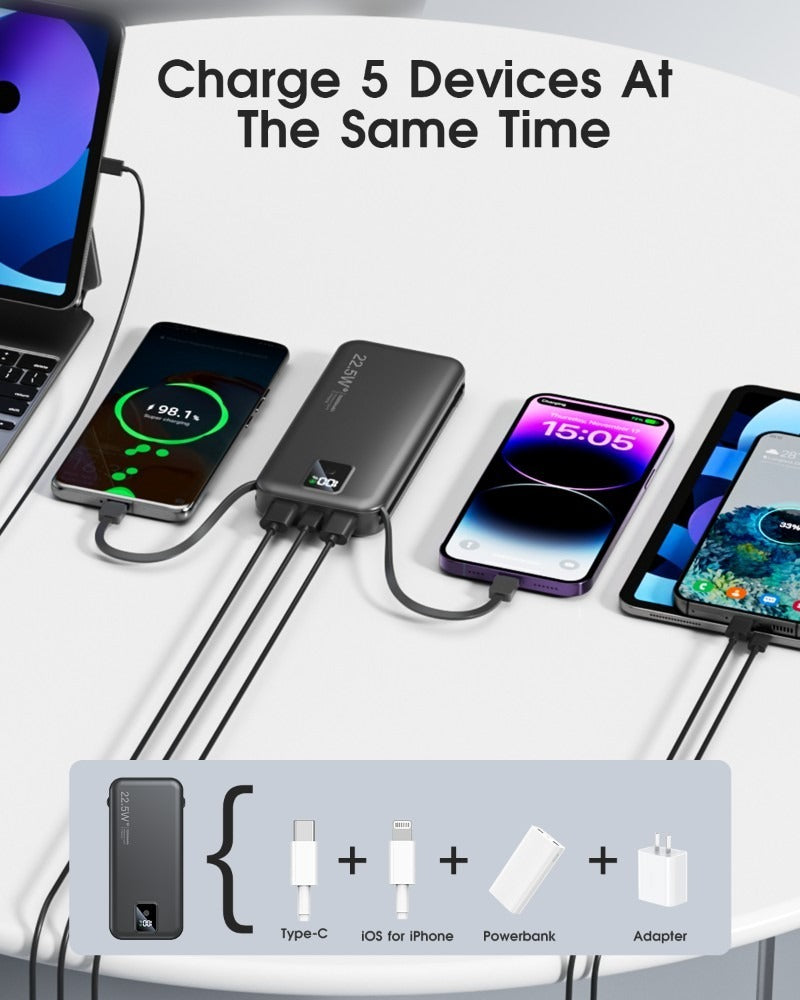 Powerbank 12Ah Capacity W/ Cables